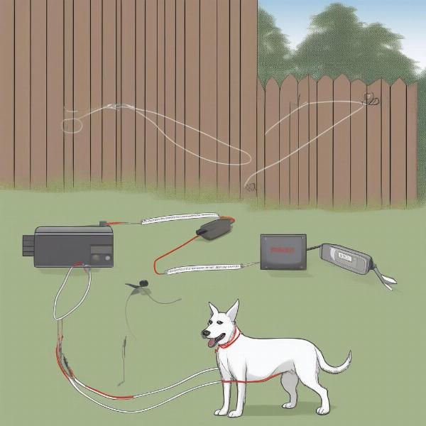 Diagram of a Fenceless Dog Fence System