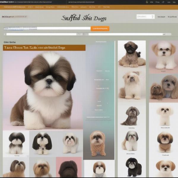 Finding Stuffed Shih Tzu Dogs in Online Stores