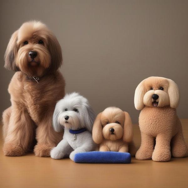 Comparing sizes of Fluff and Tuff dog toys