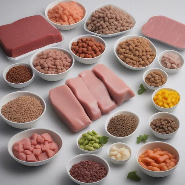 Variety of Frozen Raw Dog Food Options