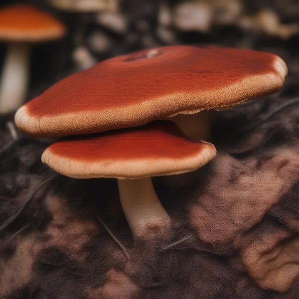 Close-up of a Ganoderma Mushroom