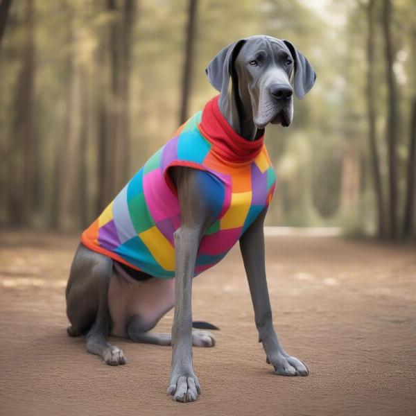 Giant Breed Dog in a T-Shirt