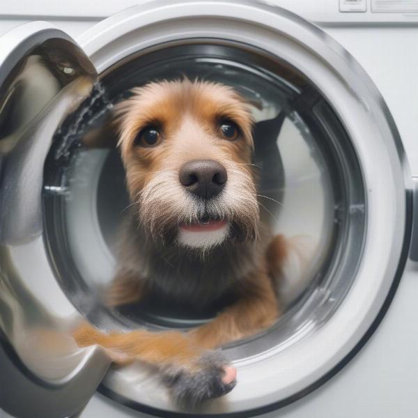 Washing dog socks