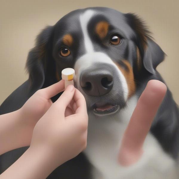 Giving a dog a pill