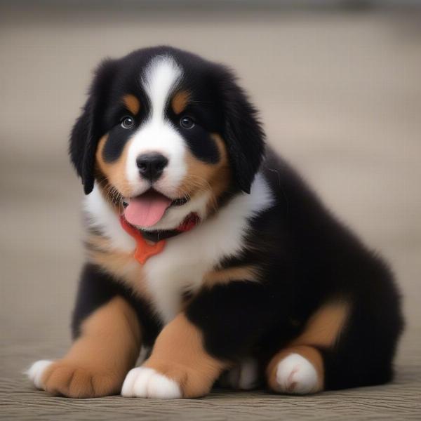 Golden Bernese Mountain Dog puppy training