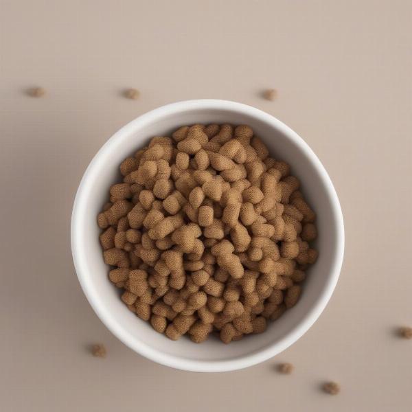 Grain-free dog food formulated for a large breed dog.