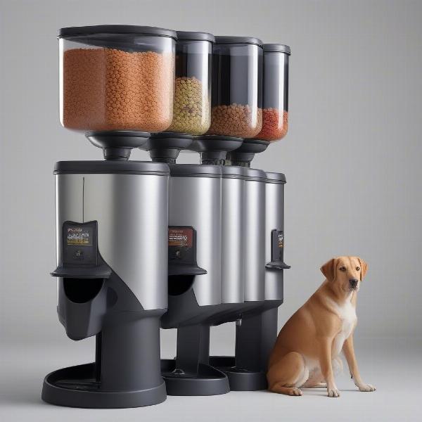 Gravity Fed Dog Food Dispenser Large Capacity