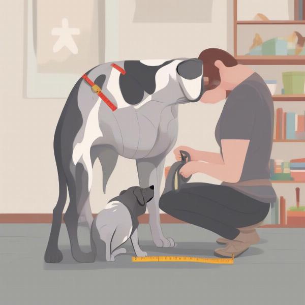 Measuring a Great Dane for clothes