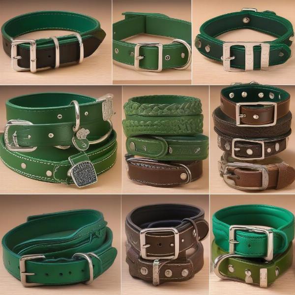 Green Leather Dog Collar Styles