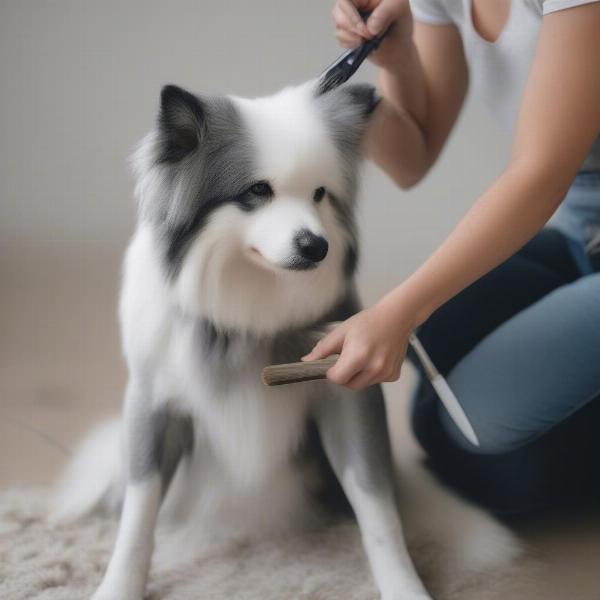 Caring for your Grey and White Dog: Grooming tips and health considerations