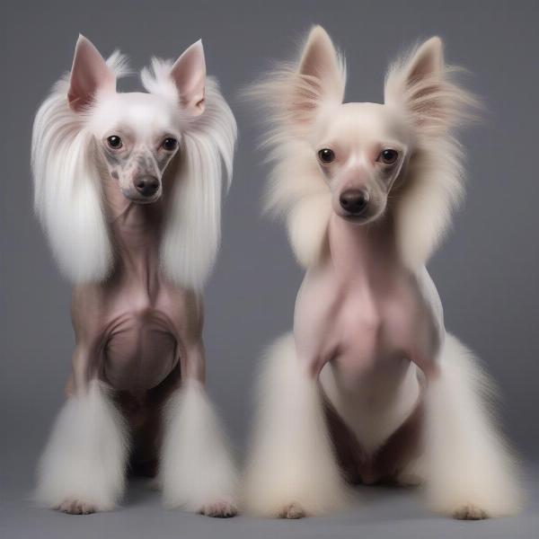 Hairless vs. Powderpuff Chinese Crested