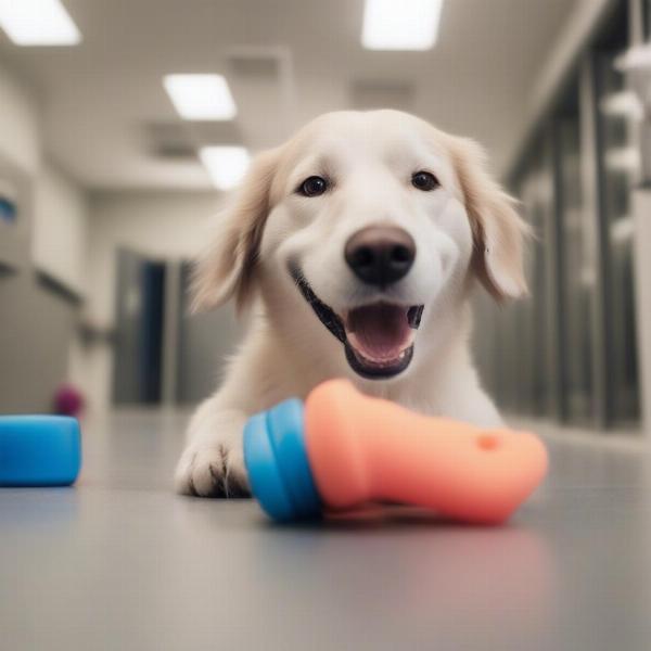 Happy Dog at Vet Boarding