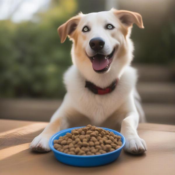 Happy Dog Eating Fromm's