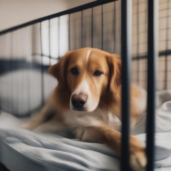 Happy dog in a West Chester, PA kennel