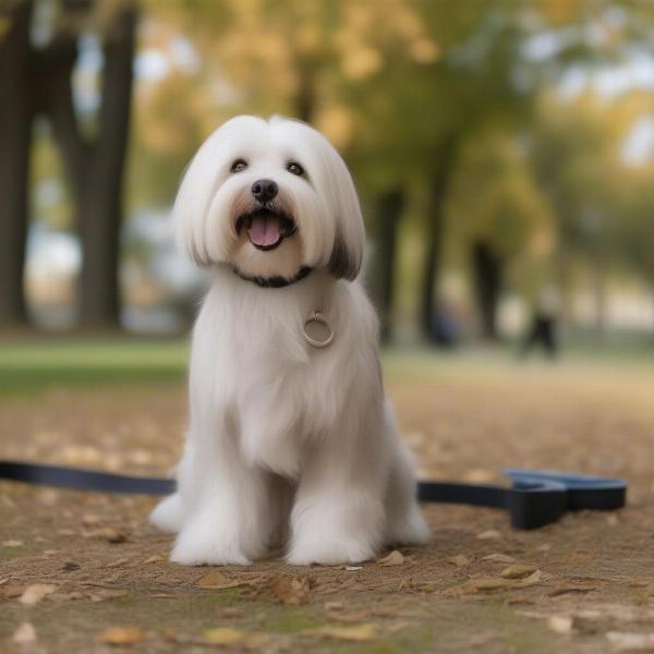 Havanese dog training with owner in Ontario