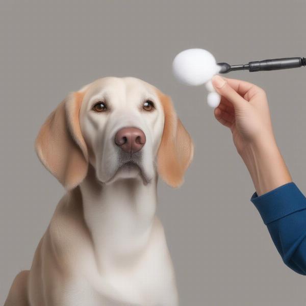 Proper dog ear cleaning for maintaining health.