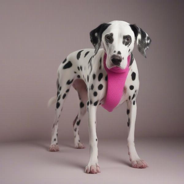 A healthy dog with naturally pink lips