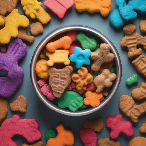 Healthy dog treats in a bowl