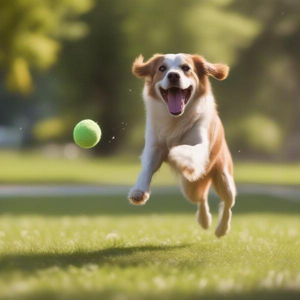 Healthy Vaccinated Dog Playing