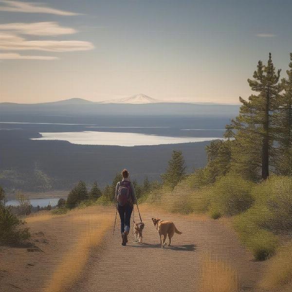 Hiking with a Dog in Klamath Falls Oregon