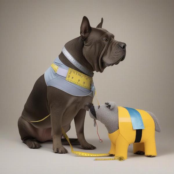 Fitting a Hippopotamus Dog Costume