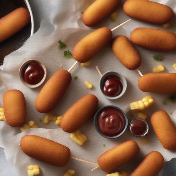 Homemade Mini Corn Dogs in Air Fryer