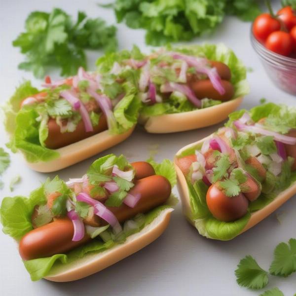 Hot Dogs in Lettuce Wraps