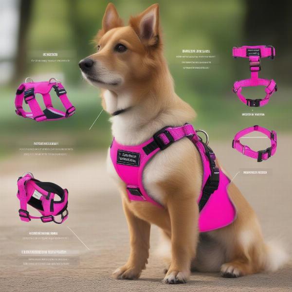 Different Types of Hot Pink Dog Harnesses