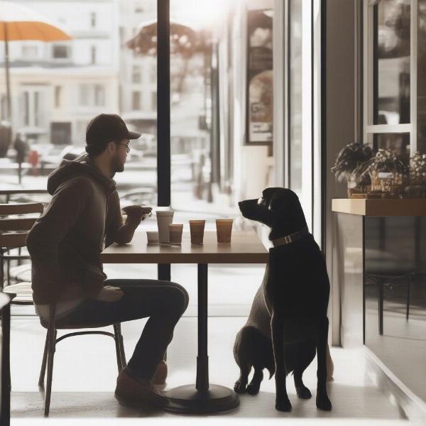 Training your dog for cafe visits