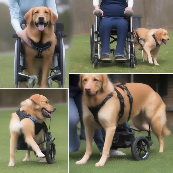 Training a dog to use a wheelchair