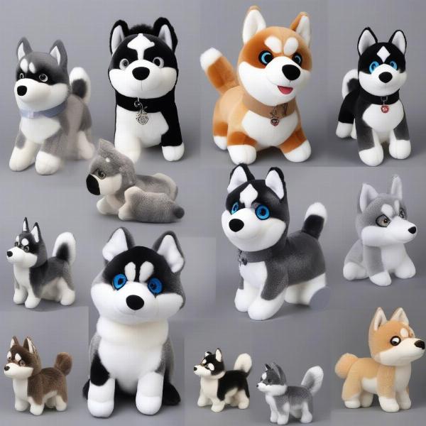 Husky Plush Toy Variations