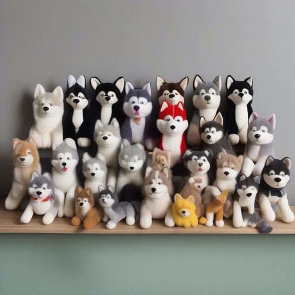 Collection of Husky Soft Toy Dogs