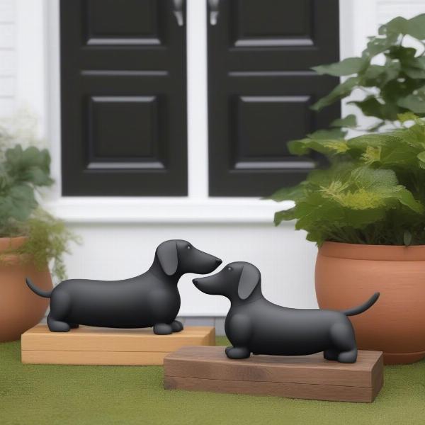 Indoor and Outdoor Sausage Dog Planters