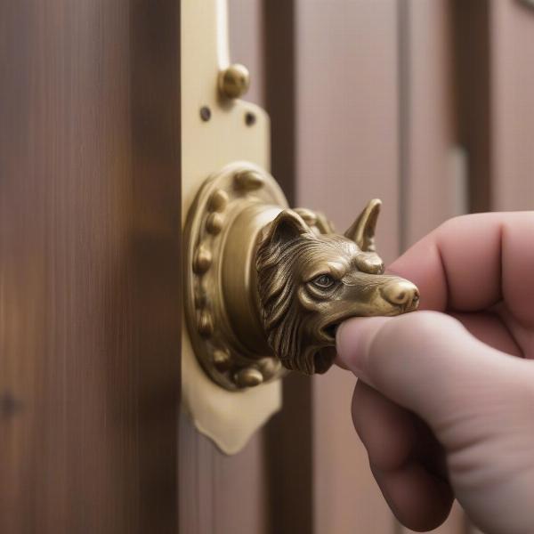 Installing a Dog Door Knocker