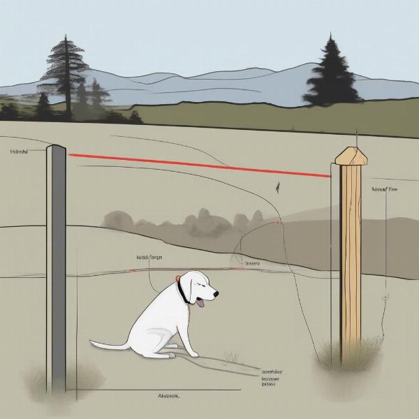 Diagram of Invisible Fence System for Dogs