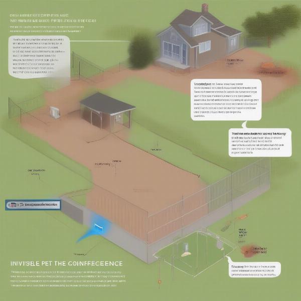 Diagram of an Invisible Pet Fence System