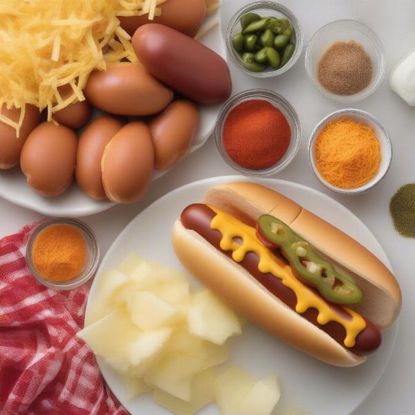 Jalapeno Cheddar Hot Dog Ingredients