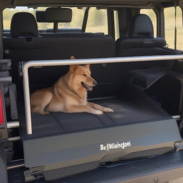 Ensuring Dog Comfort and Safety with a Barrier in a Jeep Wrangler