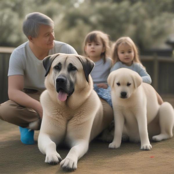 Kangal Dog with Family