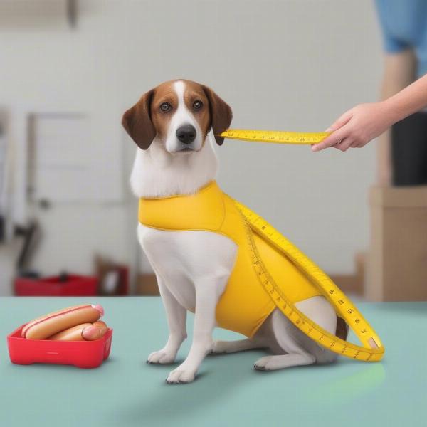 Hot Dog Costume Sizing for Dogs