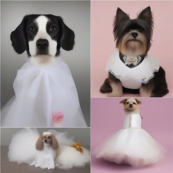 Dog wedding gown styles