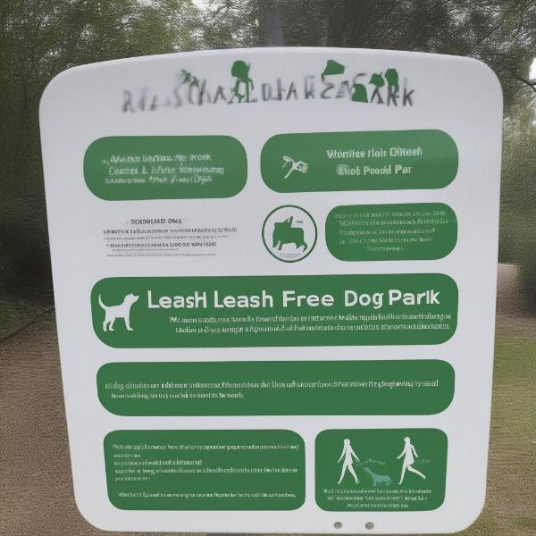 King Road Leash Free Dog Park Entrance Sign