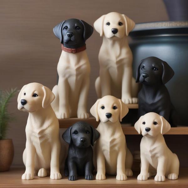 Labrador puppy statue collection