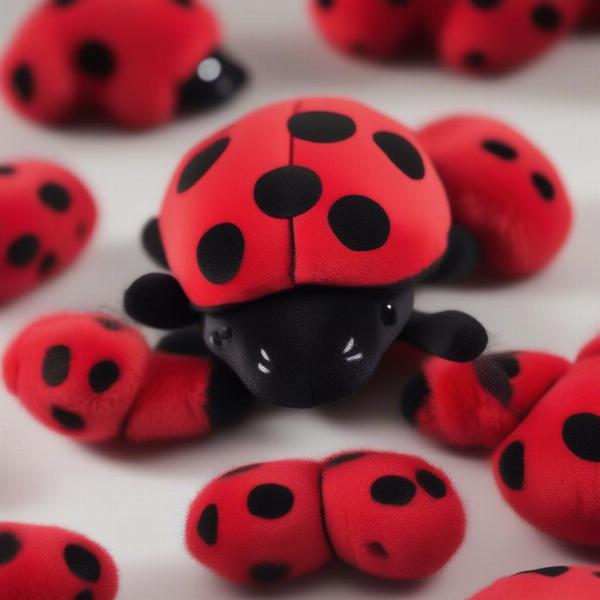 Plush Ladybug Dog Toy