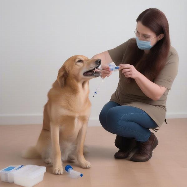 Administering Loxicom to a Dog