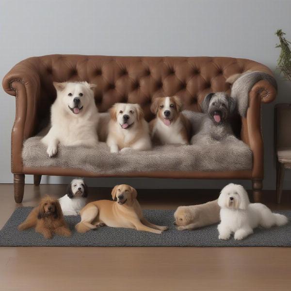 Luxury Dog Settee Sizes