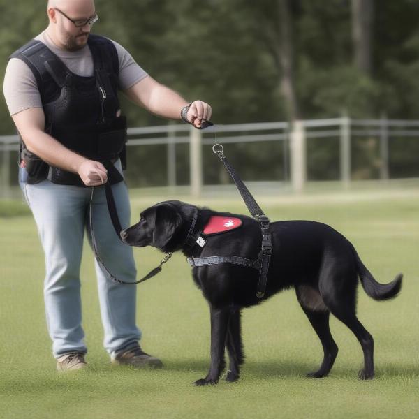 Service Dog with Martingale Collar