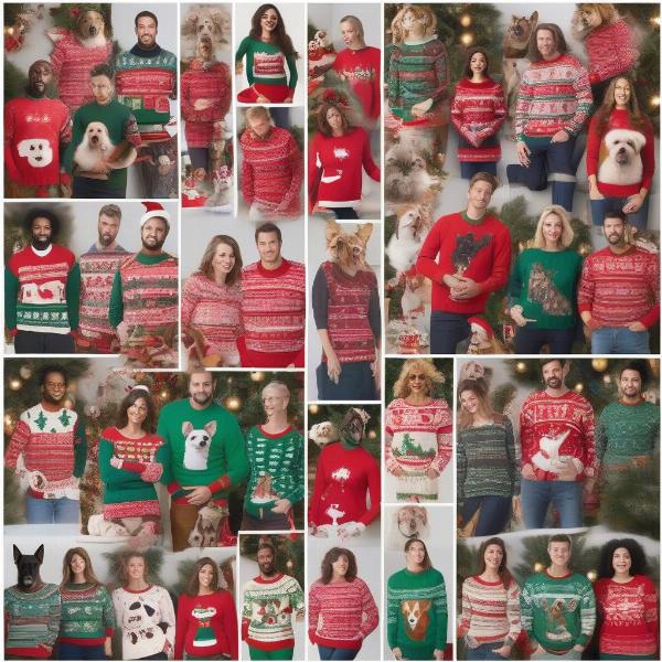 Matching Christmas Sweater Designs for Dogs and Owners