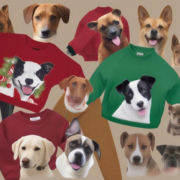 Different styles and designs of dog sweatshirts