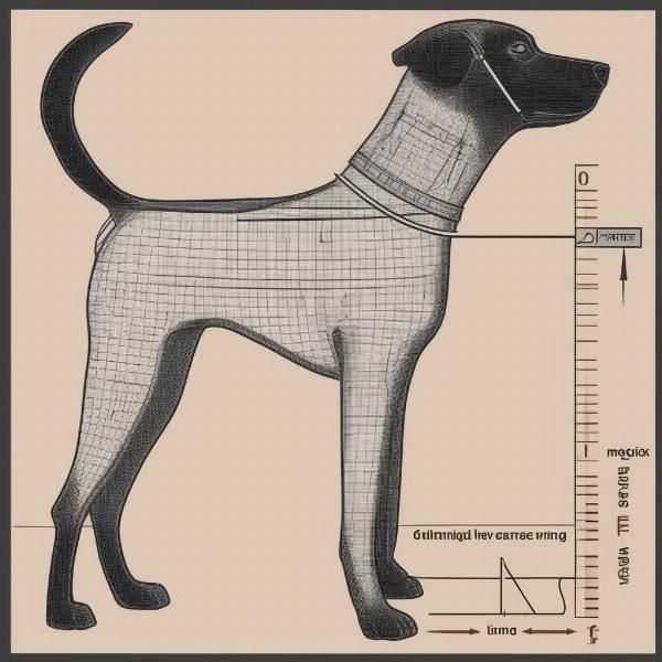 Measuring a Black Dog for a Harness